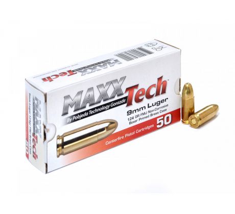 9mm Luger MAXXTech 124gr/8,04g FMJ