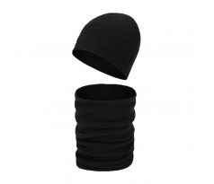 Čiapka s nákrčníkom BEANIE, čierna, CMG CZ-BN-SC-BL