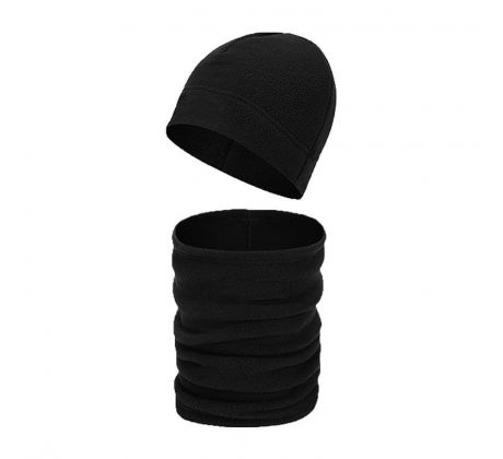 Čiapka s nákrčníkom BEANIE, čierna, CMG CZ-BN-SC-BL